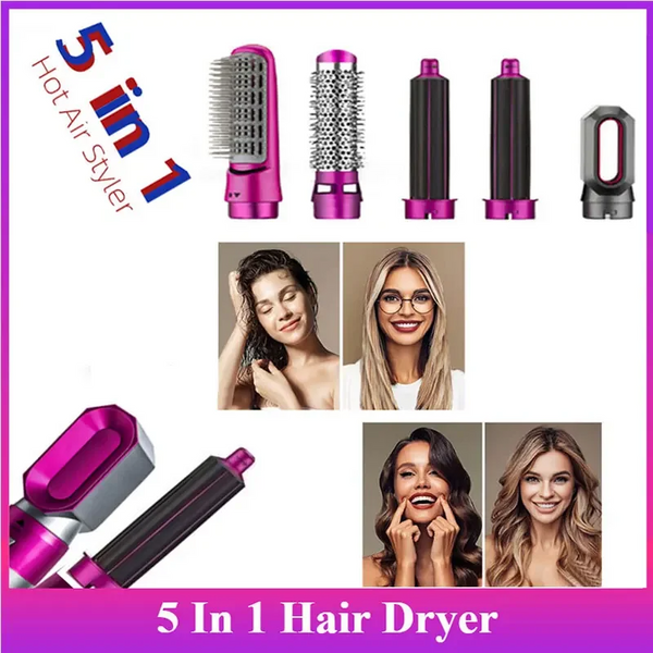 Hot Air Brush: Dry, Style, and Volumize with Ionic Technology (5-in-1)