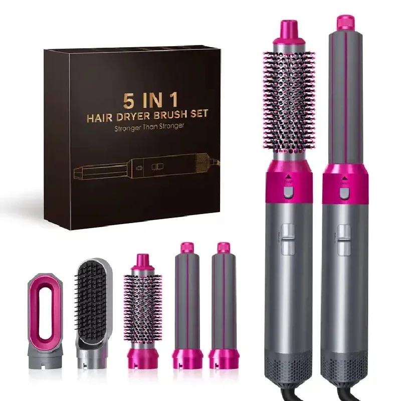 Hot Air Brush: Dry, Style, and Volumize with Ionic Technology (5-in-1)