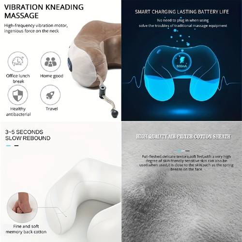 Electric Neck Massager, U-shaped Massage Pillow